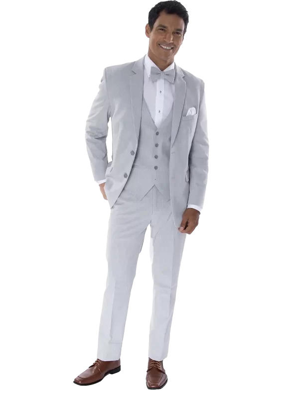 Man in a David Major Platinum suit