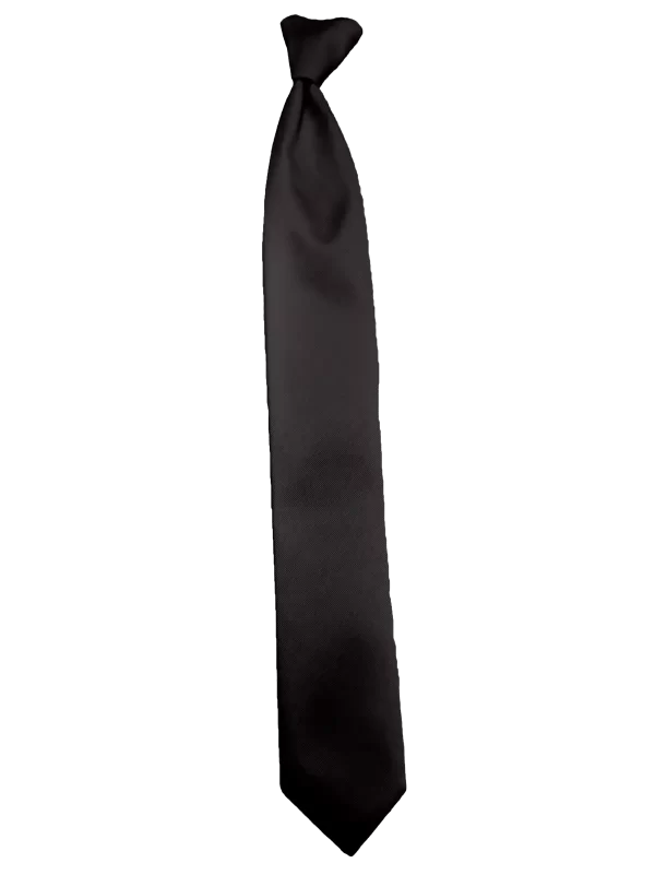 Black Modern Solid long tie