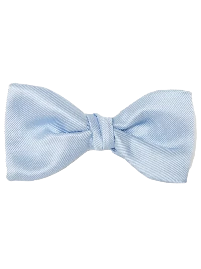Modern Solid Ice Blue Bow Tie