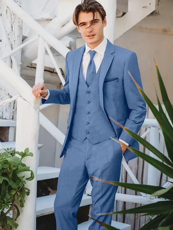 Man in an Allure Men cornflower suit